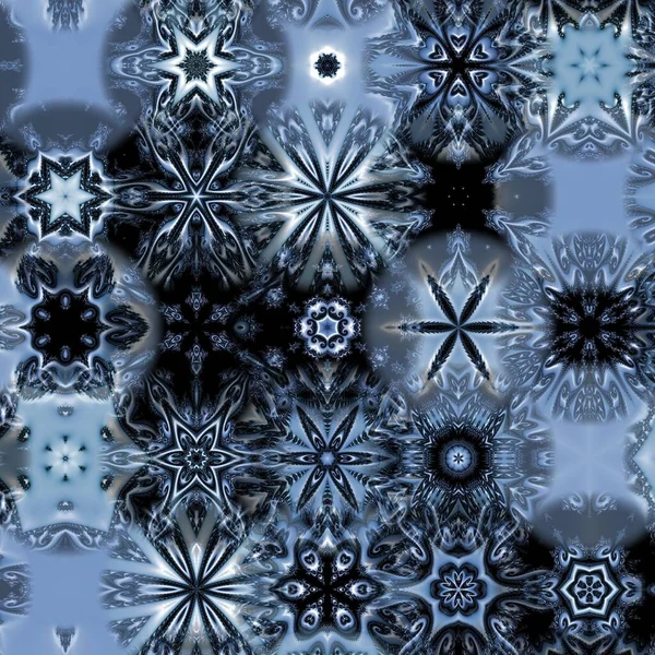 Απρόσκοπτη Μοτίβο Πολύχρωμες Νιφάδες Χιονιού Σχεδιασμός Για Χριστουγεννιάτικες Και Πρωτοχρονιάτικες — Φωτογραφία Αρχείου