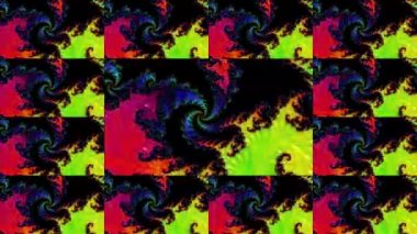 Soyut Bilgisayar Fraktal Tasarımı. Fraktal hiç bitmeyen bir desen. Fraktallar, farklı ölçeklerde kendine benzeyen sonsuz derecede karmaşık kalıplardır. Televizyon duvar efekti. Arıza efekti.