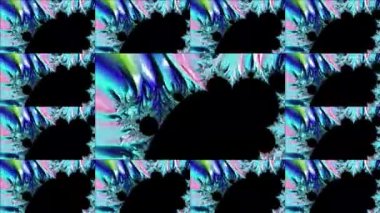 Soyut Bilgisayar Fraktal Tasarımı. Fraktal hiç bitmeyen bir desen. Fraktallar, farklı ölçeklerde kendine benzeyen sonsuz derecede karmaşık kalıplardır. Televizyon duvar efekti. Arıza efekti.
