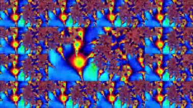 Soyut Bilgisayar Fraktal Tasarımı. Fraktal hiç bitmeyen bir desen. Fraktallar, farklı ölçeklerde kendine benzeyen sonsuz derecede karmaşık kalıplardır. Televizyon duvar efekti. Arıza efekti.