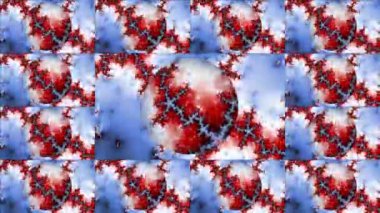 Soyut Bilgisayar Fraktal Tasarımı. Fraktal hiç bitmeyen bir desen. Fraktallar, farklı ölçeklerde kendine benzeyen sonsuz derecede karmaşık kalıplardır. Televizyon duvar efekti. Arıza efekti.