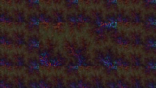 计算机生成的分形设计 分形是一种无穷无尽的模式 分形是无限复杂的模式 在不同的尺度上是自相似的 电视墙效应 Glitch Effect — 图库视频影像