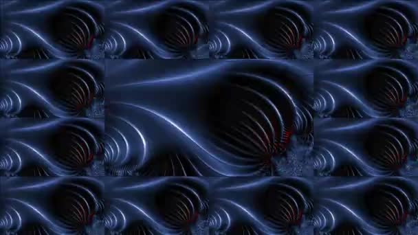 Αφηρημένος Υπολογιστής Που Δημιουργείται Fractal Σχεδιασμός Φράκταλ Είναι Ένα Ατέρμονο — Αρχείο Βίντεο