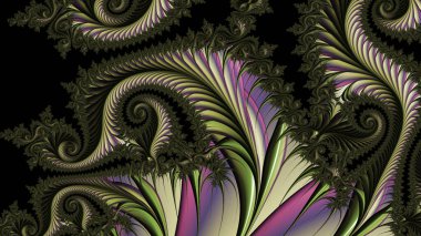 Soyut Bilgisayar Fraktal Tasarımı. Fraktal hiç bitmeyen bir desen. Fraktallar, farklı ölçeklerde kendine benzeyen sonsuz derecede karmaşık kalıplardır. Cep telefonu duvar kağıdı için harika.