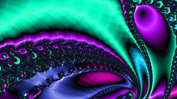 Abstract Computer Generat Design Fractal Fractal Este Model Nesfârşit Fractalii — Fotografie, imagine de stoc