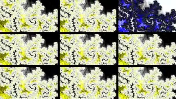 Abstract Computergegenereerd Fractaal Ontwerp Een Fractal Een Nooit Eindigend Patroon — Stockvideo