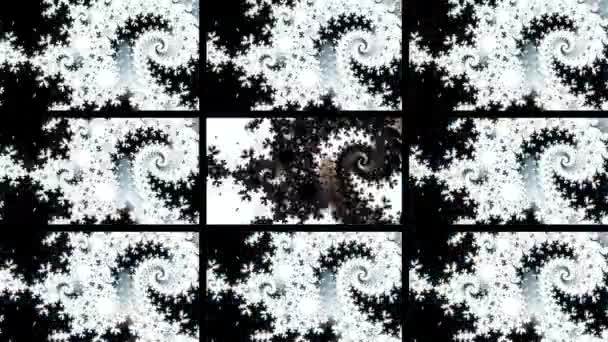 Abstract Computergegenereerd Fractaal Ontwerp Een Fractal Een Nooit Eindigend Patroon — Stockvideo