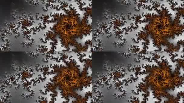 Abstract Computergegenereerd Fractaal Ontwerp Een Fractal Een Nooit Eindigend Patroon — Stockvideo