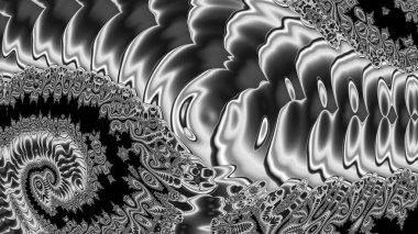 dijital soyut fraktal arkaplan bilgisayarda siyah ve beyaz olarak oluşturuldu.