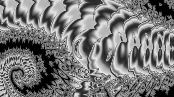 dijital soyut fraktal arkaplan bilgisayarda siyah ve beyaz olarak oluşturuldu.