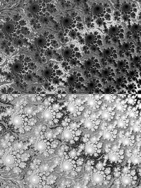 Fond Fractal Abstrait Numérique Généré Ordinateur Noir Blanc — Photo