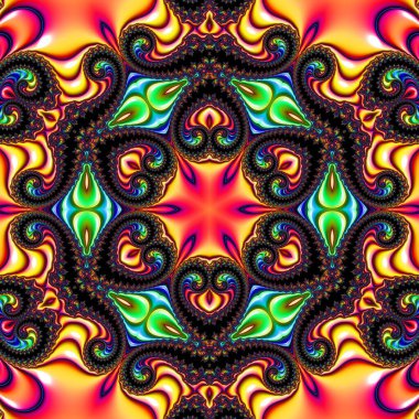 Soyut Bilgisayar Fraktal Tasarımı. Fraktal hiç bitmeyen bir desen. Fraktallar, farklı ölçeklerde kendine benzeyen sonsuz derecede karmaşık kalıplardır. Cep telefonu duvar kağıdı için harika.