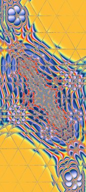 Soyut Bilgisayar Fraktal Tasarımı. Fraktal hiç bitmeyen bir desen. Fraktallar, farklı ölçeklerde kendine benzeyen sonsuz derecede karmaşık kalıplardır. Cep telefonu duvar kağıdı için harika.