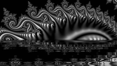 Soyut Bilgisayar Fraktal Tasarımı. Fraktal hiç bitmeyen bir desen. Fraktallar, farklı ölçeklerde kendine benzeyen sonsuz derecede karmaşık kalıplardır. Cep telefonu duvar kağıdı için harika.