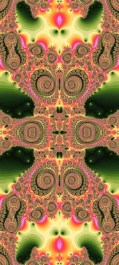 Soyut Bilgisayar Fraktal Tasarımı. Fraktal hiç bitmeyen bir desen. Fraktallar, farklı ölçeklerde kendine benzeyen sonsuz derecede karmaşık kalıplardır. Cep telefonu duvar kağıdı için harika.