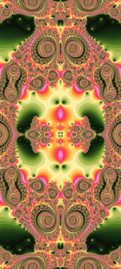 Soyut Bilgisayar Fraktal Tasarımı. Fraktal hiç bitmeyen bir desen. Fraktallar, farklı ölçeklerde kendine benzeyen sonsuz derecede karmaşık kalıplardır. Cep telefonu duvar kağıdı için harika.