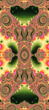 Soyut Bilgisayar Fraktal Tasarımı. Fraktal hiç bitmeyen bir desen. Fraktallar, farklı ölçeklerde kendine benzeyen sonsuz derecede karmaşık kalıplardır. Cep telefonu duvar kağıdı için harika.