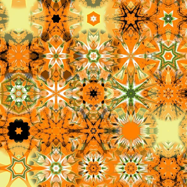 Renkli Suluboya Çoklu Kaleydoskop Çeşitlemeleri