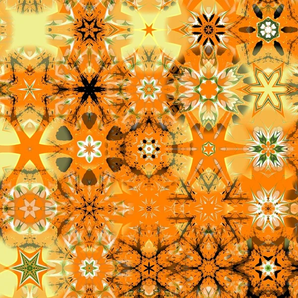 Renkli Suluboya Çoklu Kaleydoskop Çeşitlemeleri