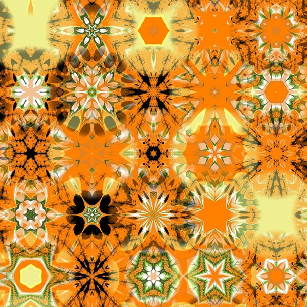 Renkli Suluboya Çoklu Kaleydoskop Çeşitlemeleri