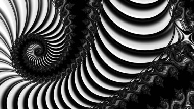 dijital soyut fraktal arkaplan bilgisayarda siyah ve beyaz olarak oluşturuldu.