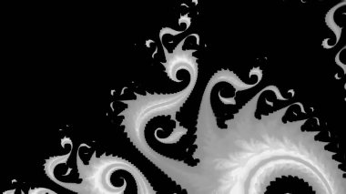 dijital soyut fraktal arkaplan bilgisayarda siyah ve beyaz olarak oluşturuldu.