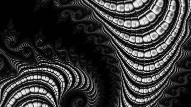 dijital soyut fraktal arkaplan bilgisayarda siyah ve beyaz olarak oluşturuldu.