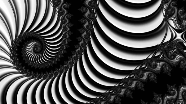 dijital soyut fraktal arkaplan bilgisayarda siyah ve beyaz olarak oluşturuldu.