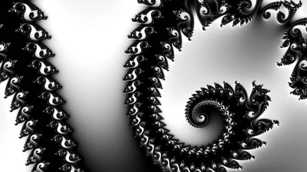 dijital soyut fraktal arkaplan bilgisayarda siyah ve beyaz olarak oluşturuldu.