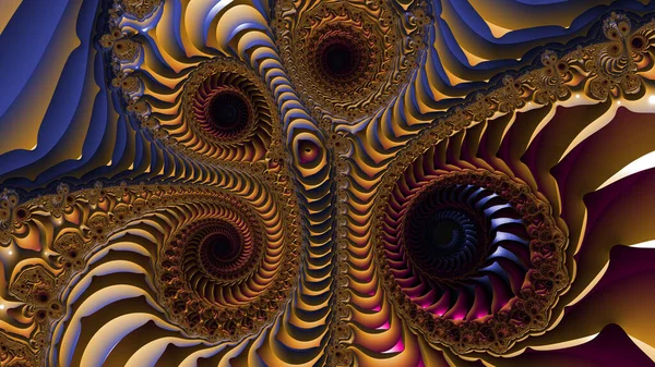 Abstract Computergegenereerd Fractaal Ontwerp Een Fractal Een Nooit Eindigend Patroon — Stockfoto