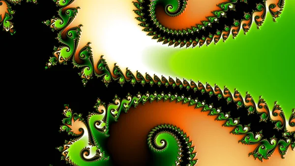 Abstract Computergegenereerd Fractaal Ontwerp Een Fractal Een Nooit Eindigend Patroon — Stockfoto