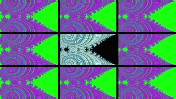 Abstrakcyjny Komputer Wygenerował Projekt Fraktalny Fraktal Niekończący Się Wzór Fraktale — Wideo stockowe