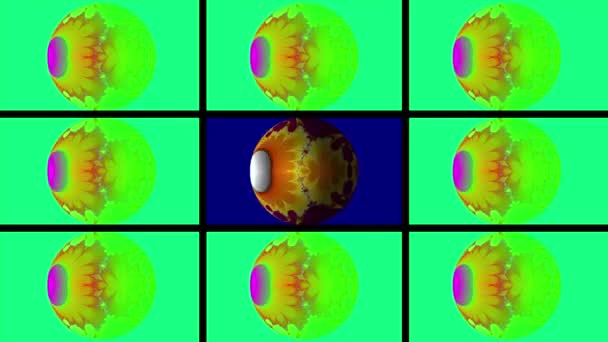 Soyut Bilgisayar Fraktal Tasarımı Fraktal Hiç Bitmeyen Bir Desen Fraktallar — Stok video