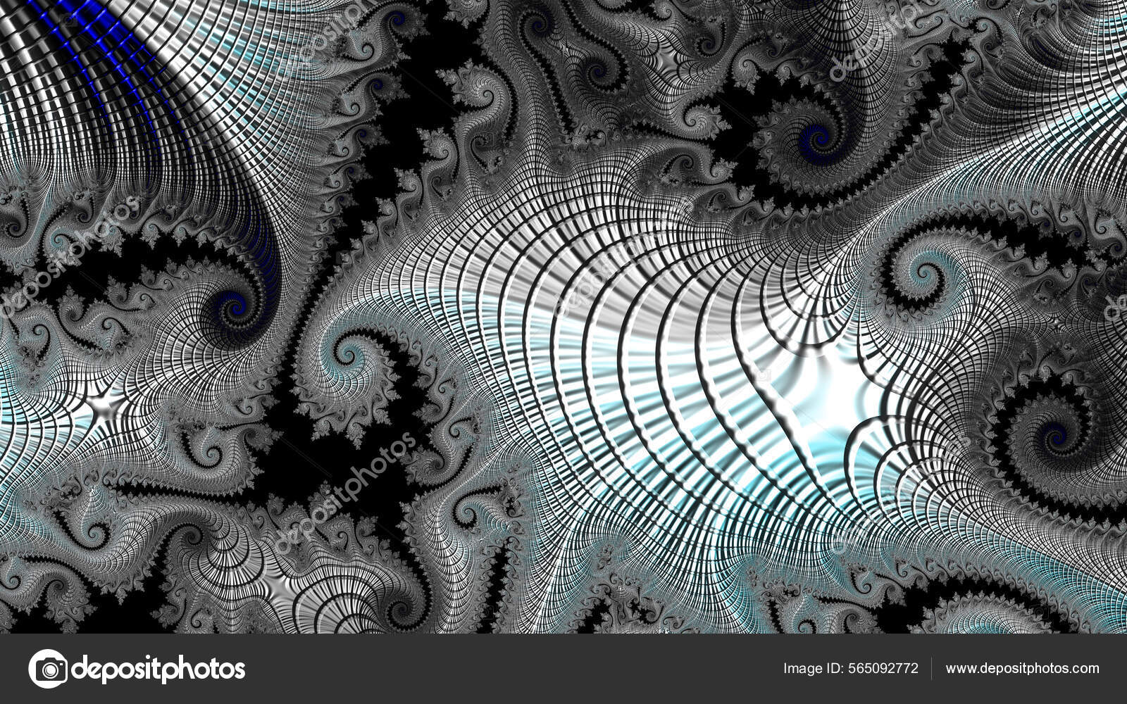 Abstract Computer Generated Fractal Design. A Fractal Is A Never