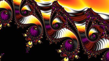 Soyut Bilgisayar Fraktal Tasarımı. Fraktal hiç bitmeyen bir desen. Fraktallar, farklı ölçeklerde kendine benzeyen sonsuz derecede karmaşık kalıplardır. Cep telefonu duvar kağıdı için harika.