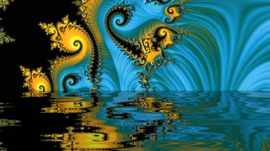 Soyut Bilgisayar Fraktal Tasarımı. Fraktal hiç bitmeyen bir desen. Fraktallar, farklı ölçeklerde kendine benzeyen sonsuz derecede karmaşık kalıplardır. Cep telefonu duvar kağıdı için harika.