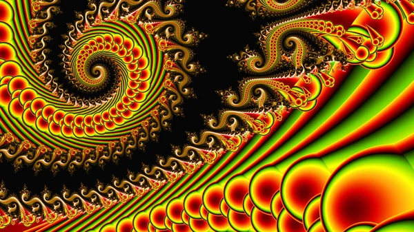 Abstract Computergegenereerd Fractaal Ontwerp Een Fractal Een Nooit Eindigend Patroon — Stockfoto