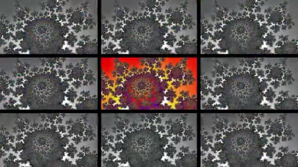 Abstract Computer Generated Fractal Design Fractal Never Ending Pattern Fractals — Stock Video