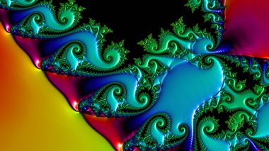 Soyut Bilgisayar Fraktal Tasarımı. Fraktal hiç bitmeyen bir desen. Fraktallar, farklı ölçeklerde kendine benzeyen sonsuz derecede karmaşık kalıplardır. Cep telefonu duvar kağıdı için harika.