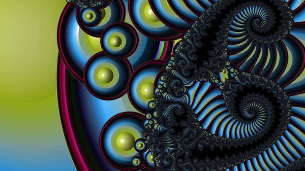 Abstract Computergegenereerd Fractaal Ontwerp Een Fractal Een Nooit Eindigend Patroon — Stockfoto