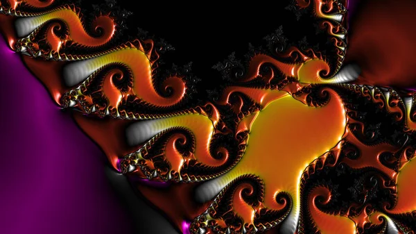 Resumen Diseño Fractal Generado Por Ordenador Fractal Patrón Interminable Los — Foto de Stock