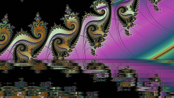 Αφηρημένος Υπολογιστής Που Δημιουργείται Fractal Σχεδιασμός Φράκταλ Είναι Ένα Ατέρμονο — Φωτογραφία Αρχείου