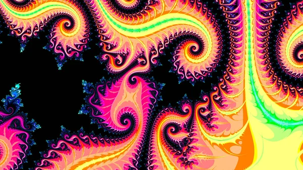 Resumen Diseño Fractal Generado Por Ordenador Fractal Patrón Interminable Los — Foto de Stock