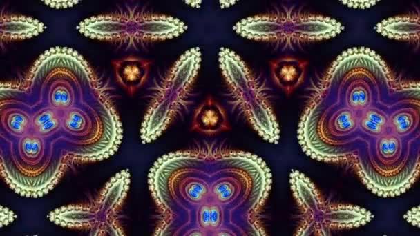 Αφηρημένος Υπολογιστής Που Δημιουργείται Fractal Σχεδιασμός Φράκταλ Είναι Ένα Ατέρμονο — Αρχείο Βίντεο