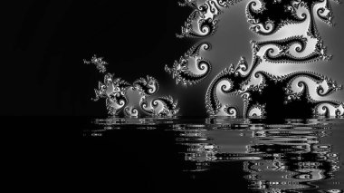 Soyut Bilgisayar Fraktal Tasarımı. Fraktal hiç bitmeyen bir desen. Fraktallar, farklı ölçeklerde kendine benzeyen sonsuz derecede karmaşık kalıplardır. Cep telefonu duvar kağıdı için harika.