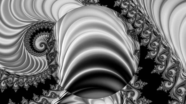 Abstract Computergegenereerd Fractaal Ontwerp Een Fractal Een Nooit Eindigend Patroon — Stockfoto