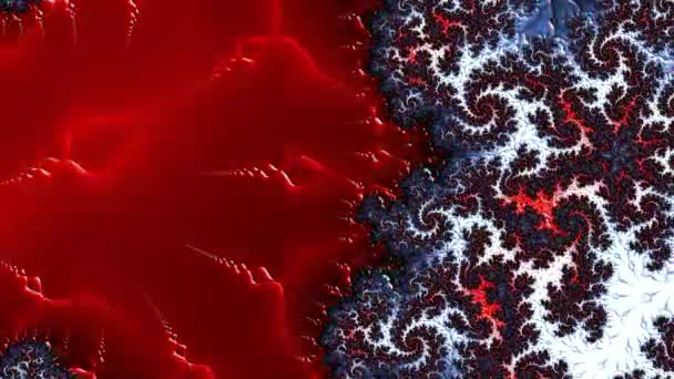 Αφηρημένος Υπολογιστής Που Δημιουργείται Fractal Σχεδιασμός Φράκταλ Είναι Ένα Ατέρμονο — Αρχείο Βίντεο