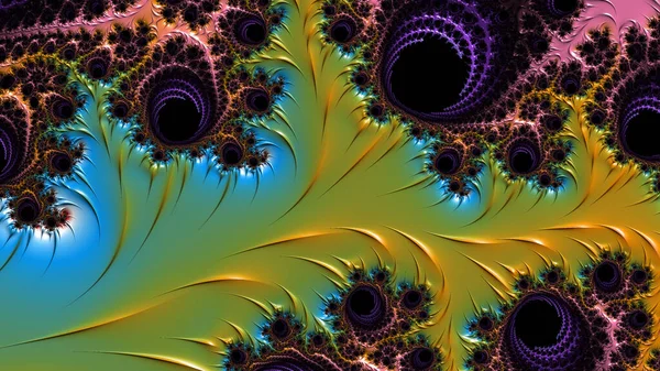 Resumen Diseño Fractal Generado Por Ordenador Fractal Patrón Interminable Los — Foto de Stock