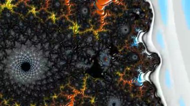 Soyut Bilgisayar Fraktal Tasarımı. Fraktal hiç bitmeyen bir desen. Fraktallar, farklı ölçeklerde kendine benzeyen sonsuz derecede karmaşık kalıplardır. Cep telefonu duvar kağıdı için harika.