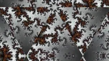 Soyut Bilgisayar Fraktal Tasarımı. Fraktal hiç bitmeyen bir desen. Fraktallar, farklı ölçeklerde kendine benzeyen sonsuz derecede karmaşık kalıplardır. Cep telefonu duvar kağıdı için harika.